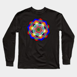 Colorful optical Pattern Long Sleeve T-Shirt